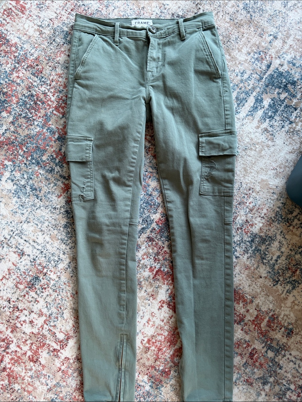 Frame Denim Women’s Sage Green Cargo Pants